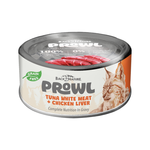 Back2Nature - Prowl #CP006 All Life Stages ((Tuna White Meat + Chicken Liver)) in Gravy Grain Free 白肉吞拿魚+雞肝貓罐 全齡貓肉汁 無穀物主食罐 75g